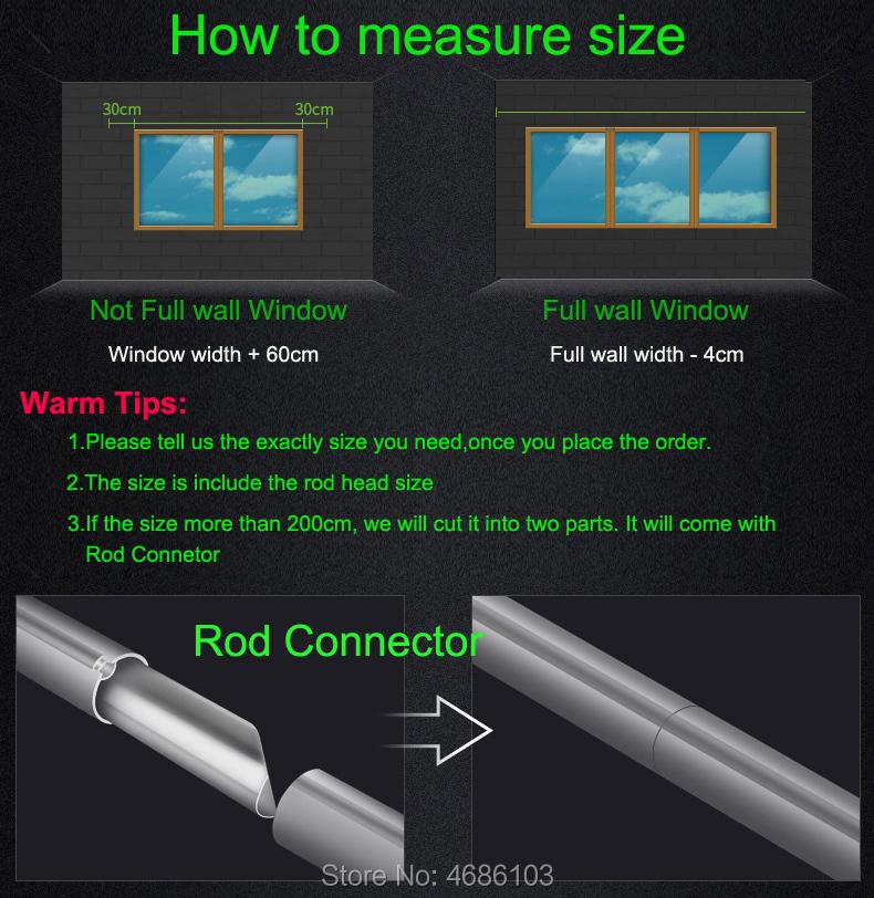 USA Classic Complete Set Double Bracket Curtain For Windows Rod Diameter 28MM Aluminum Alloy Mute Wall Roman Pole Home Decor