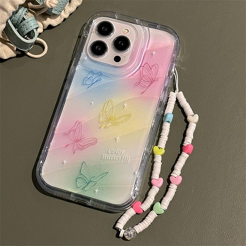 Mobile Phone Cases for iPhone 11 13 XR 15 Pro Max 12 14 Pro Max Case iPhone 16 7 Plus 8 Plus XS Max 6 15 Plus Laser Wave Pattern Anti-drop Waterproof