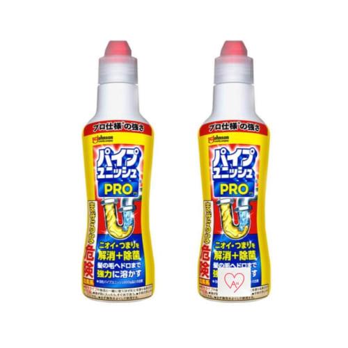 

Pipe Unish Pro Concentrated Liquid Drain and Pipe Cleaner, Compact, Set of 2 (400g x 2) with Original Sticker