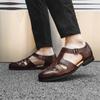 Sommer atmungsaktive Retro-Sandalen große Größe Außenhandel vielseitig Street Casual Herrenschuhe rutschfeste Schnalle Römerschuhe Herren