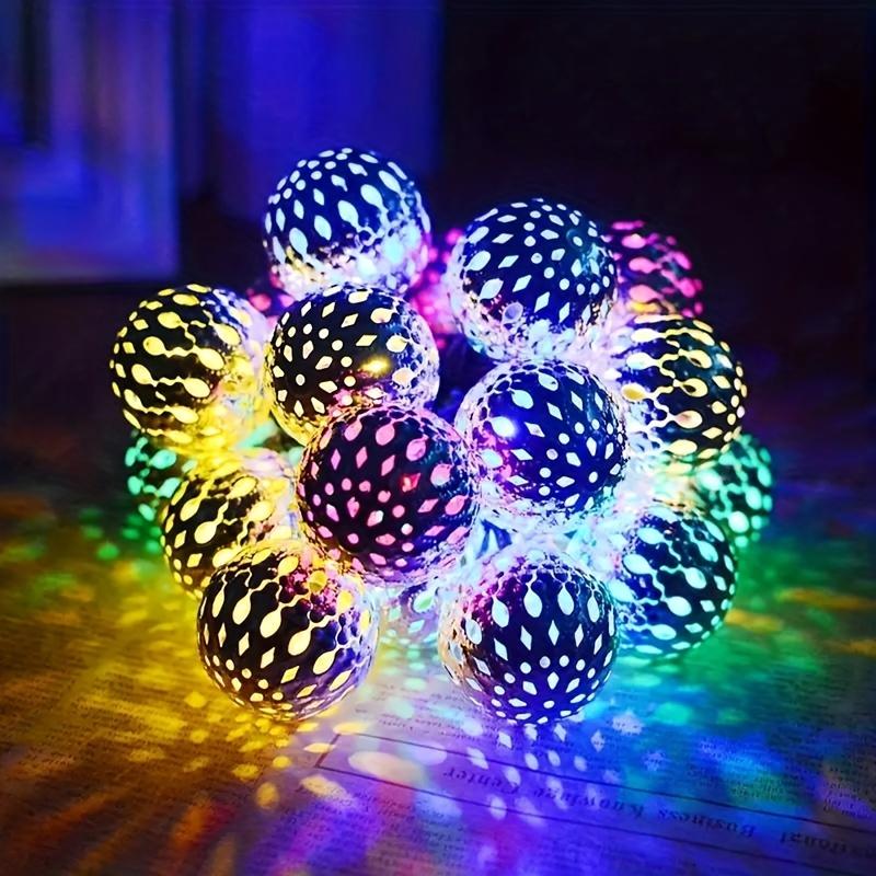 Kaufe Marokkanische Kugel Lichterkette Außen Kugel Lichterkette Mehrfarbig Hängende Festivalglocke Geeignet für Hof, Weihnachten, Hochzeit, Partydekoration zum Preis ab 3.44