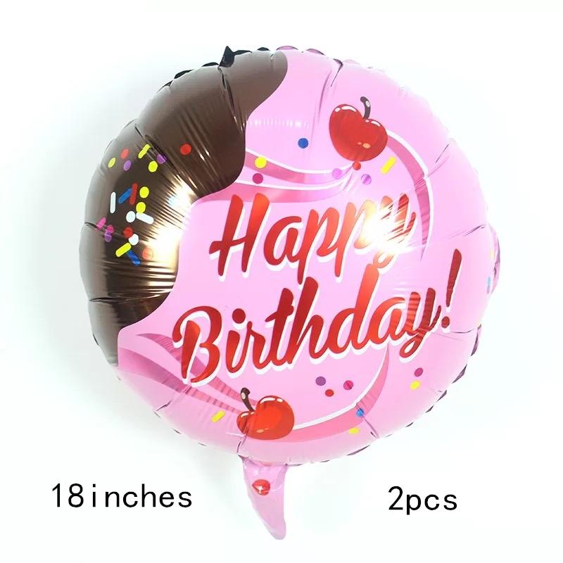 32Inch Donut Globos Foil Balloon Fruit Ice Cream Helium Balloon Birthday Party Decoration Kids Toy Sweet Digital Baby Shower