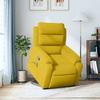 Recliner Chair with Lift Assistance Yellow Velvet