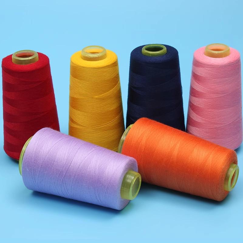 Large Cone of White Polyester Sewing Thread for Machines and Hand Sewing