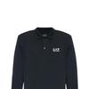 Emporio Armani Ea7 Solid Logo Label Pullover Long Sleeve Polo Shirt Men Tops Blue 8NPF15-PJVQZ-1562