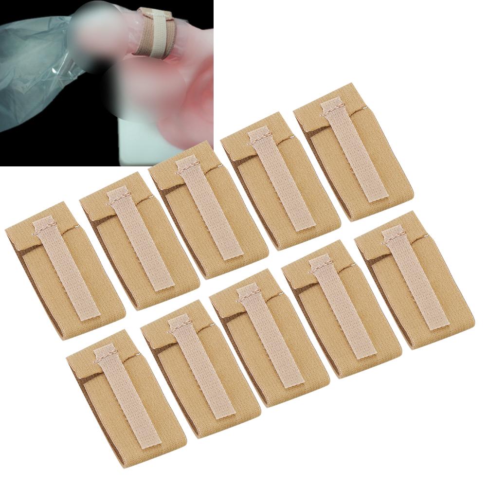 10 Stück Beutel Klettverschluss Fixierung Urinkatheterband Urinbeutelfixierband für Bettlägerige