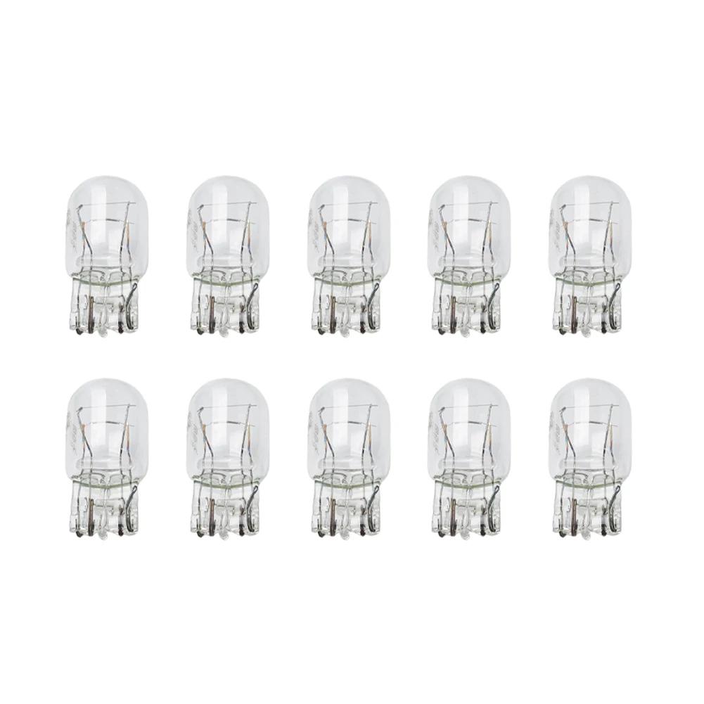 10PCS Signal Lights Clear Glass DRL Running Lights Turn Stop Signal Brake Tail Light Bulbs T20 7443/7440 Signal Lamp Accessories