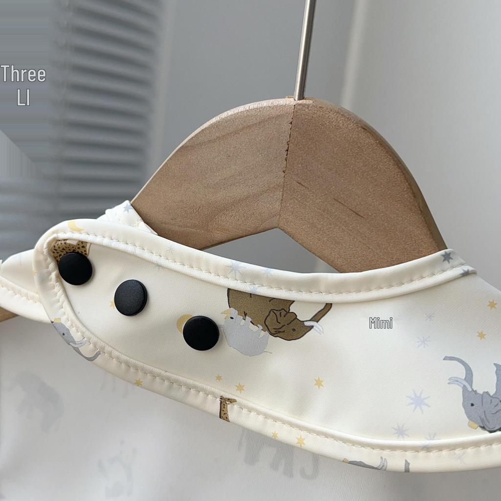 Wodoodporne śliniaki dla niemowląt klasy A - PU odporne na plamy z dużą kieszenią dla chłopców i dziewczynek