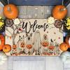 Spooky Halloween Welcome Mat 50x80cm Entrance Mat with Ghost Pumpkin Design Perfect for Bathroom Door Home Halloween Decorations