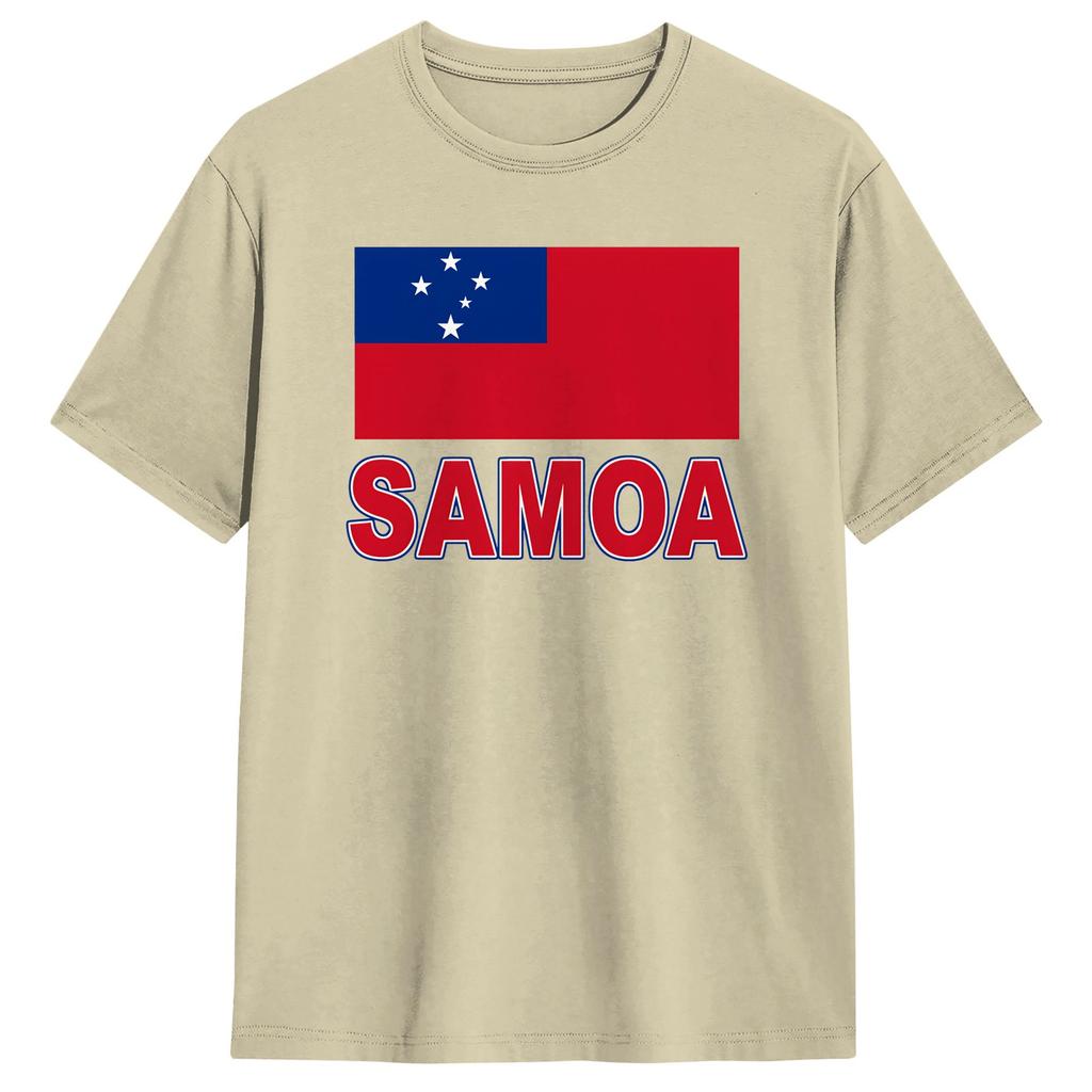 Unisexs TShirt Samoa Samoan Flag Leisure 100 Cotton Tees Short Sleeve T Shirt Round Collar Clothing 6XL