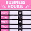 2Pcs Business Hours Stickers PVC Waterproof Self Adhesive Opening Closing Store Signs for Restaurants Shops Bars Coffee Cafes