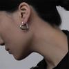 925  Silver Heart LOVE Wedding Hoop Earrings for Women Engagement Luxury Jewelry Accessories Gifts