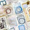 30-Piece Retro Hollow-out Border Stickers, Elegant Vintage Frame Designs with Intricate Cutouts, Self-Adhesive for Journal