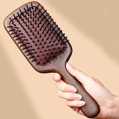Sandalwood Airbag Massage Comb Scalp Care Curly Hair Household Anti-static Hair Loss Board Large Natural Wooden Brush