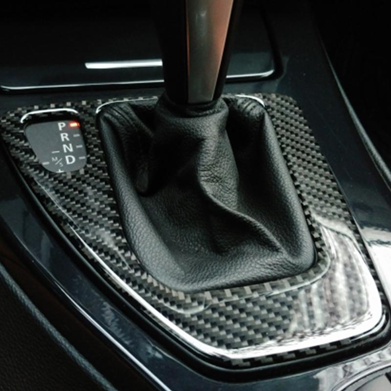 Carbon Fiber Car Center Console Gear Control Button Panel Frame Trim Stickers For BMW 3 Series E90 2005-2012 Accessories
