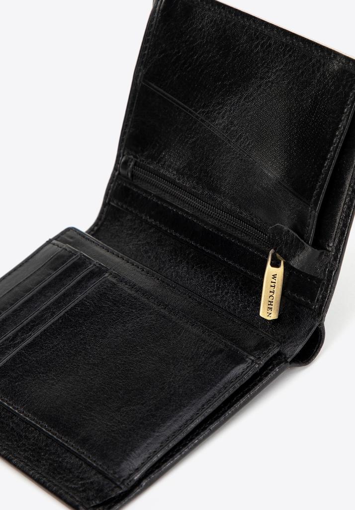 Wittchen Men's Wallet Made Of Genuine Leather With Embossed Logo Black Black Genuine Leather