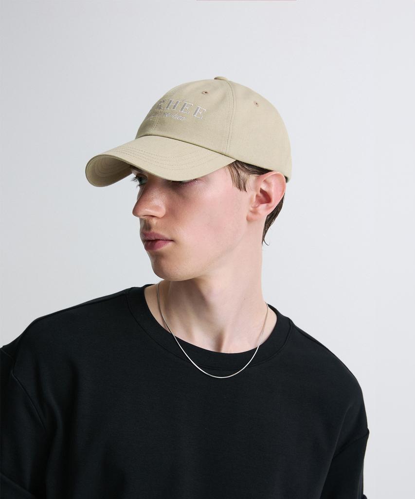RE RHEE Embroidered Logo Cap Sand
