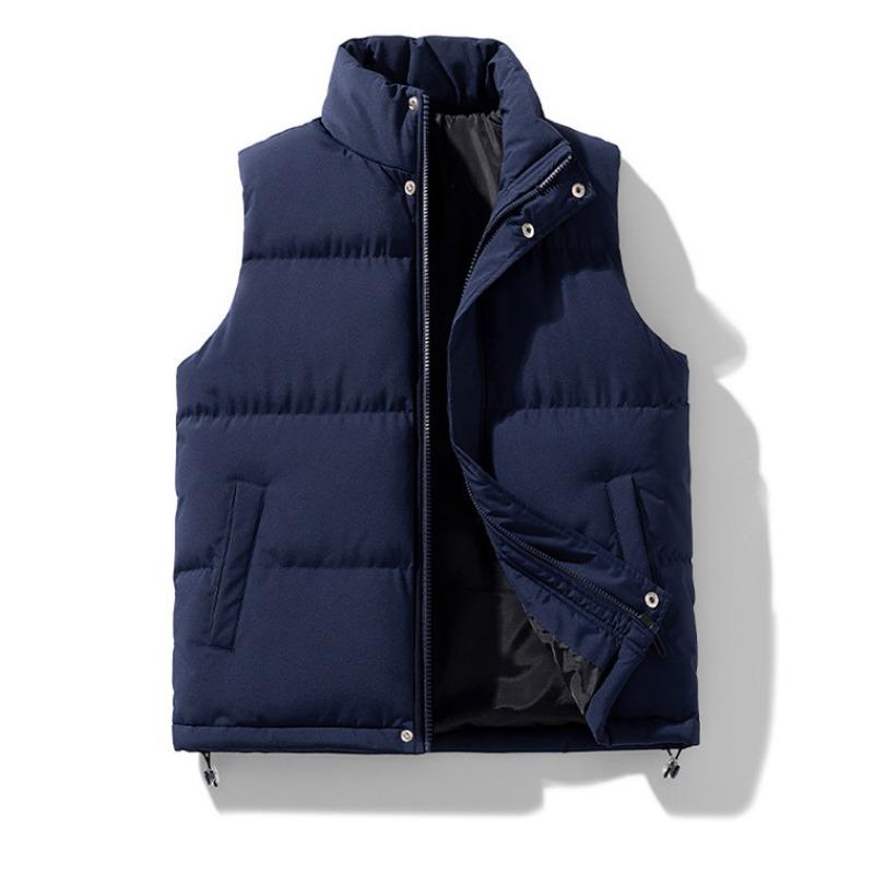Men S Thick Stand Collar Sleeveless Winter Casual Waistcoat