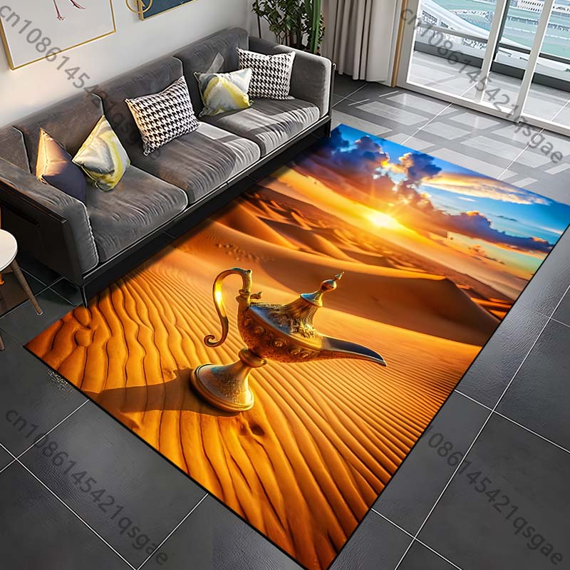 Mythology Story Wishing Lamp Pattern Carpets for Bedroom Living Room Sofa Mat Creative Door Mat Area Rug Home Decor Large Size