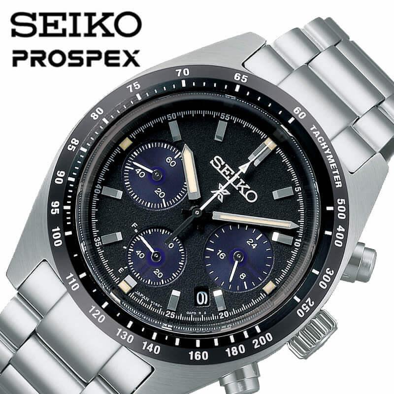

[Up to 18,000 yen off] [20% OFF] Seiko Watch Prospex Speed Timer Solar Chronograph SEIKO PROSPEX SPEEDTIMER Men s Black Silver Watch SBDL091