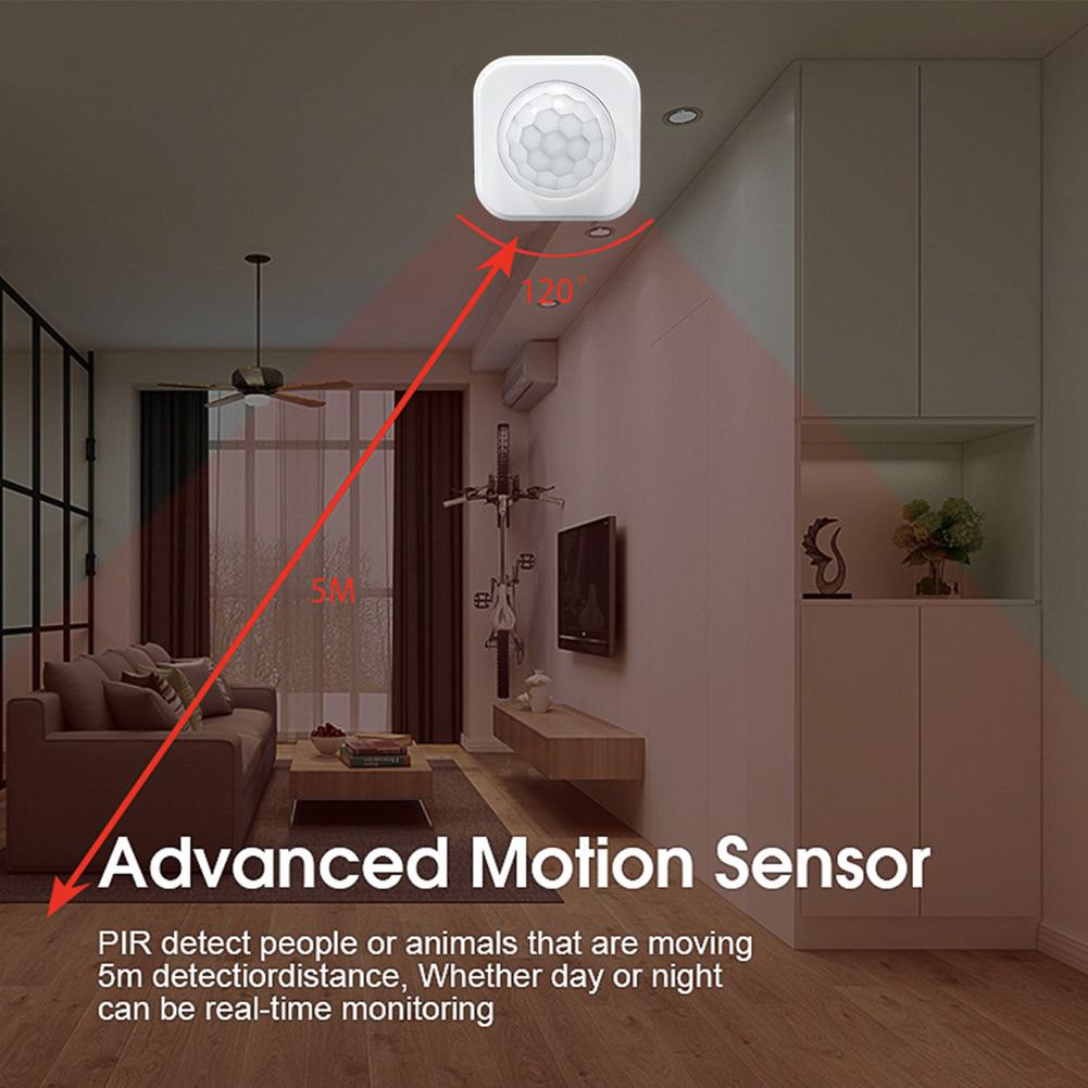 Smart Home PIR Sensor for Zigbee with 120 Degree Infrared Detection and Device Sharing for Automated Lighting Triggers