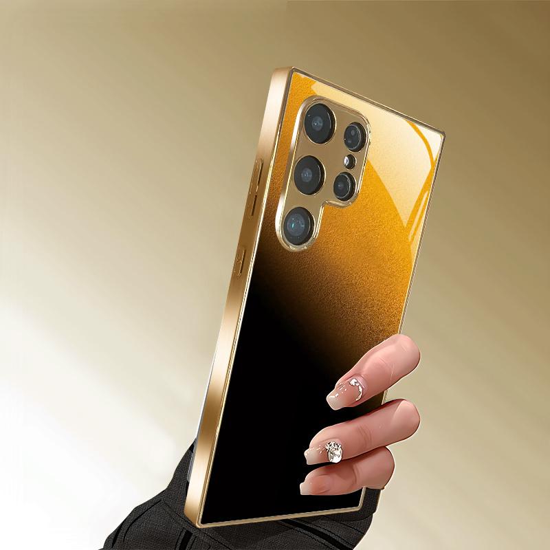 Custodia per Telefono di Fascia Alta Vetro Galvanizzato TPU Custodia per Telefono per Samsung Galaxy S26 S25 S24 S23 S22 S21 FE, Ultra, Plus Resistente alle Cadute