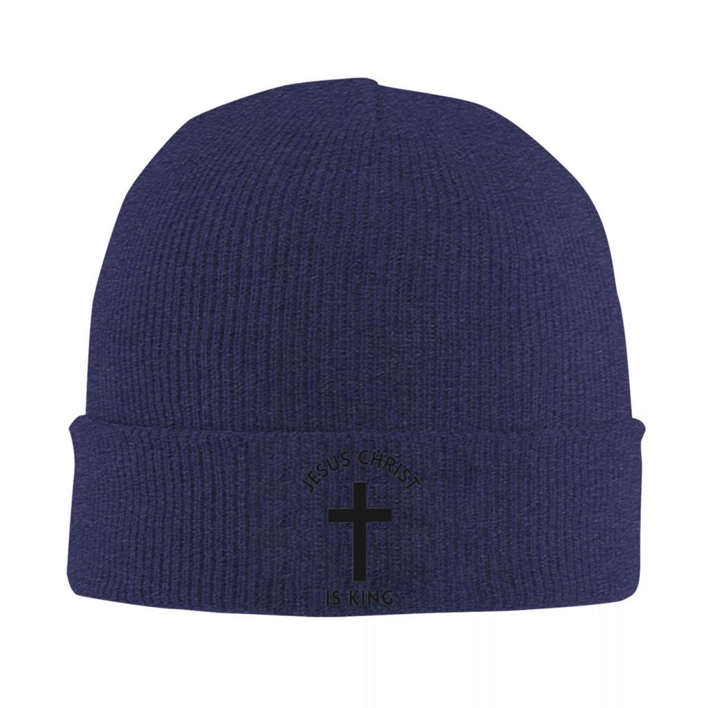 Jesus Christ Is King Knitted Hat Beanies Winter Hats Warm Casual Christian God Cap Men Women