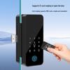 Fingerprint Glass Door Lock for Frameless/Framed Doors: Smart Electronic Lock with Password for Single/Double Doors in Offices.
