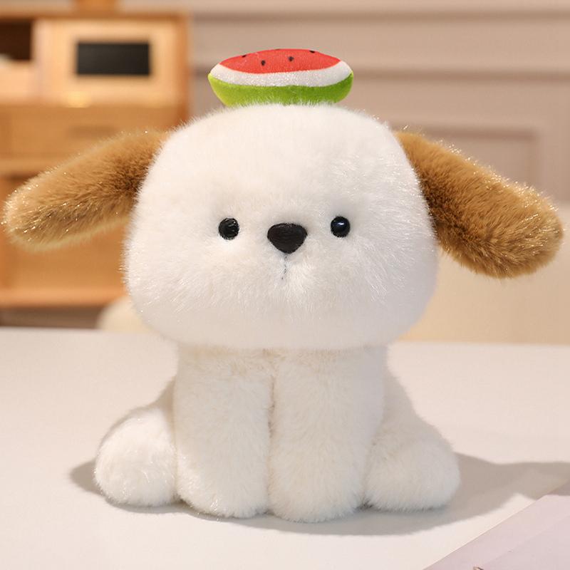 Fluffy Fruit Animal Plush Toy Soft Cartoon Elephant Bear Cattle Dog Panda Stuffed Doll Appease Pilow Birthday Gift For Kids