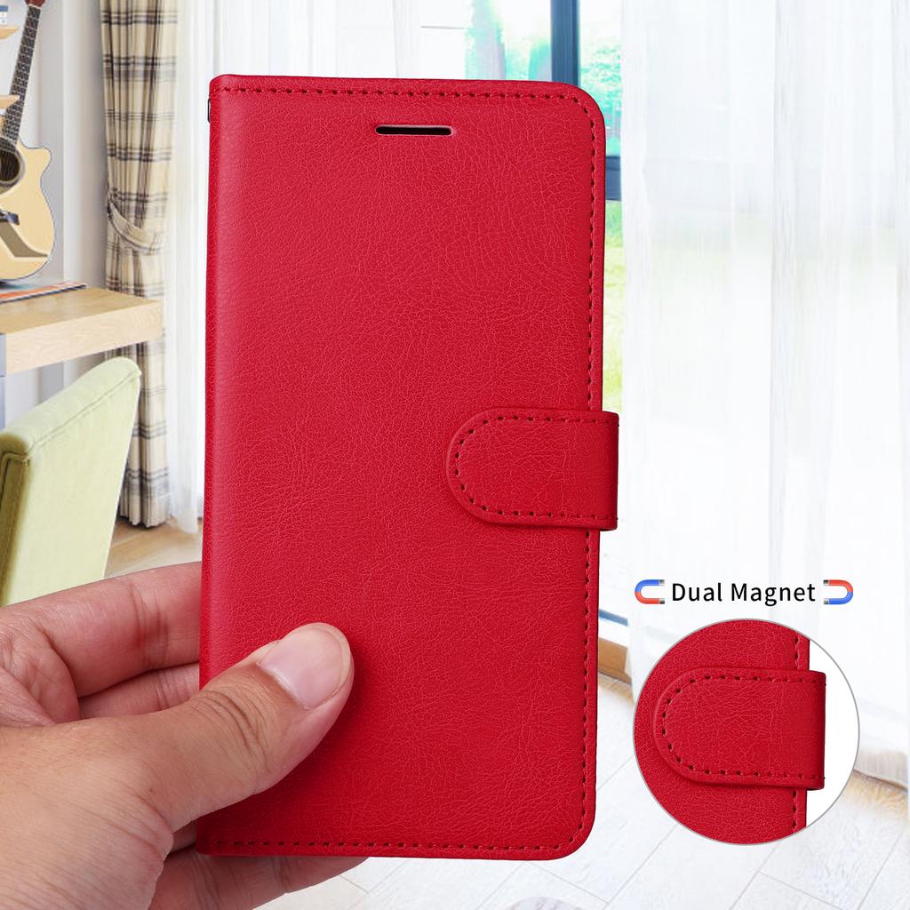 For Realme 15 Pro 5G/Realme 15 5G Leather Wallet Case with Strap Solid Color Phone Stand Cover