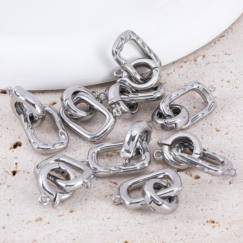 1pc Handmade 18K Gold Silver Plated Fastener Bail Connector Clasps Accessories End Clasps Needlework Pearls Beads Jewelry Making