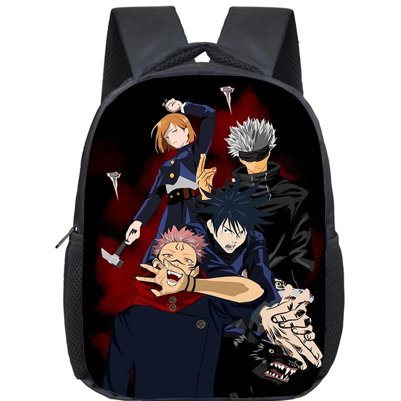 Anime Jujutsu Kaisen Backpack Boys Girls Kindergarten Book Bag Children School Bags Manga Gojo Satoru Yuji Itadori Backpack Gift
