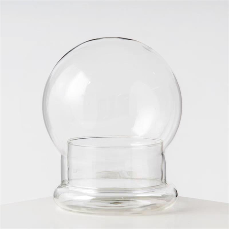 

Split type Spherical Micro Landscape Vase Containers Desktop Glass Vase Green Moss Bansai Landscape Glass Terrarium Home Decor