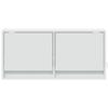 Wall Mounted TV Cabinet with LED Lighting White 80 x 31 x 38 cm