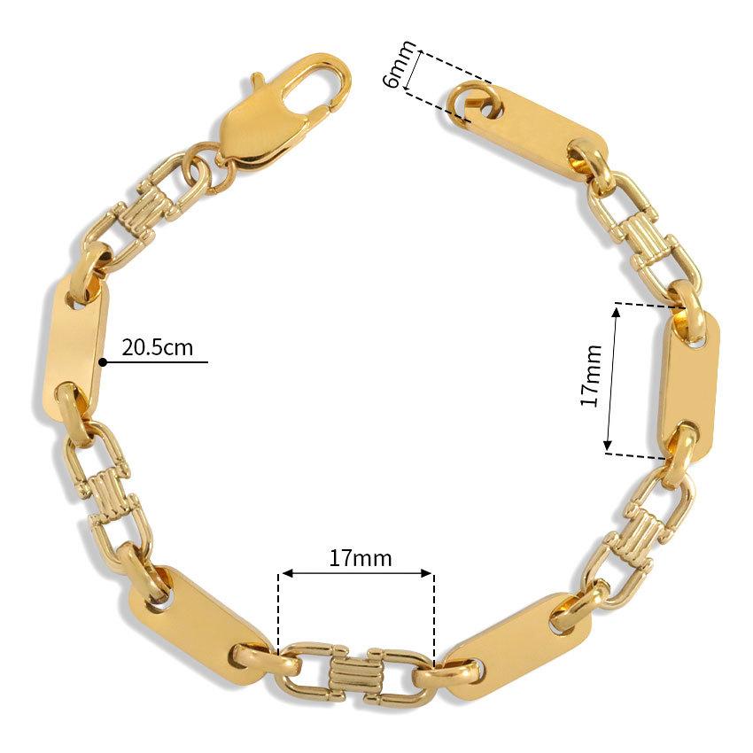 

Новый дизайн простой темпераментный браслет-шарм, позолоченный браслет из нержавеющей стали с овальными кофейными зернами 18K