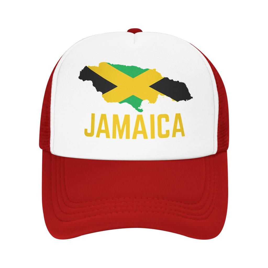 Jamaica Flag Jamaican Mesh Baseball Cap Adult Casual Sun Hat  Dad Hat Adjustable Polyester Sun Caps Summer Trucker Hats