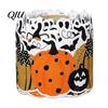Indoor Halloween Stickers with Pumpkin And Bat Prints, Durable Coated Haunted House Theme Decor Paper Decals, Stylish Frame for Holiday Party Spooky