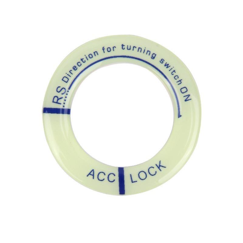 Adesivo de Ignição 3D Luminoso para Interior de Carro Interruptor Círculo Estilo Auto Motocicleta Brilhante Chaveiro Adesivos Fluorescentes