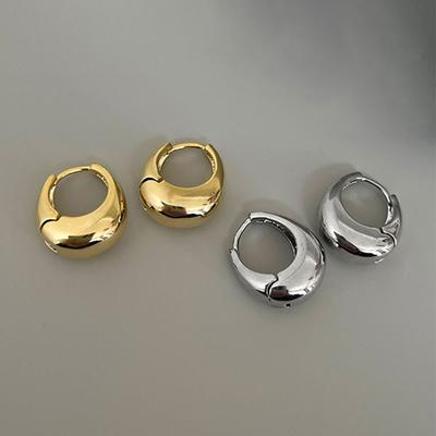 Boucle d'oreille ovale pour femme, simple, mode, tempérament, pour le trajet, design de niche, bijoux d'oreille