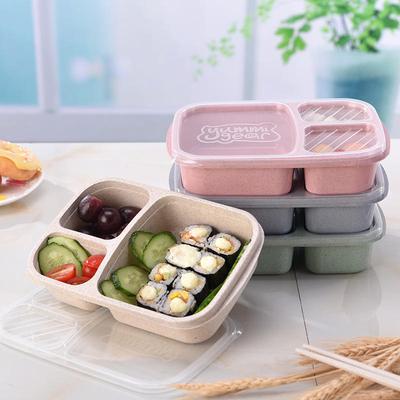 Pudełko na lunch do kuchenki mikrofalowej naczynia ze słomy pszennej pojemnik do przechowywania żywności dzieci dzieci szkoła biuro przenośne pudełko bento torba na lunch