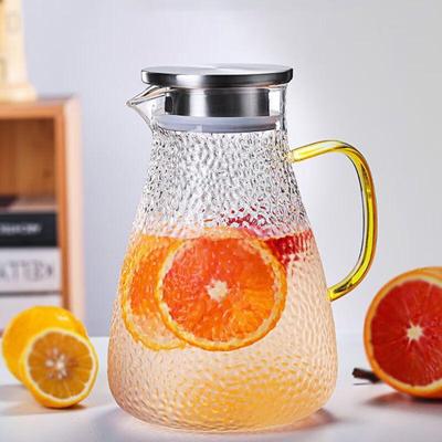 TLAKEHO Hitzebeständiges Gehämmertes Glas Krug Set (2er-Pack)