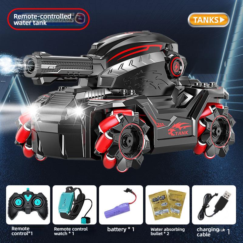 Children's Gesture Sensing Stunt Remote Control Car, Water Bomb Launching, Drifting Four-wheel Drive Mecha, Water Bomb Remote Control Tank Car