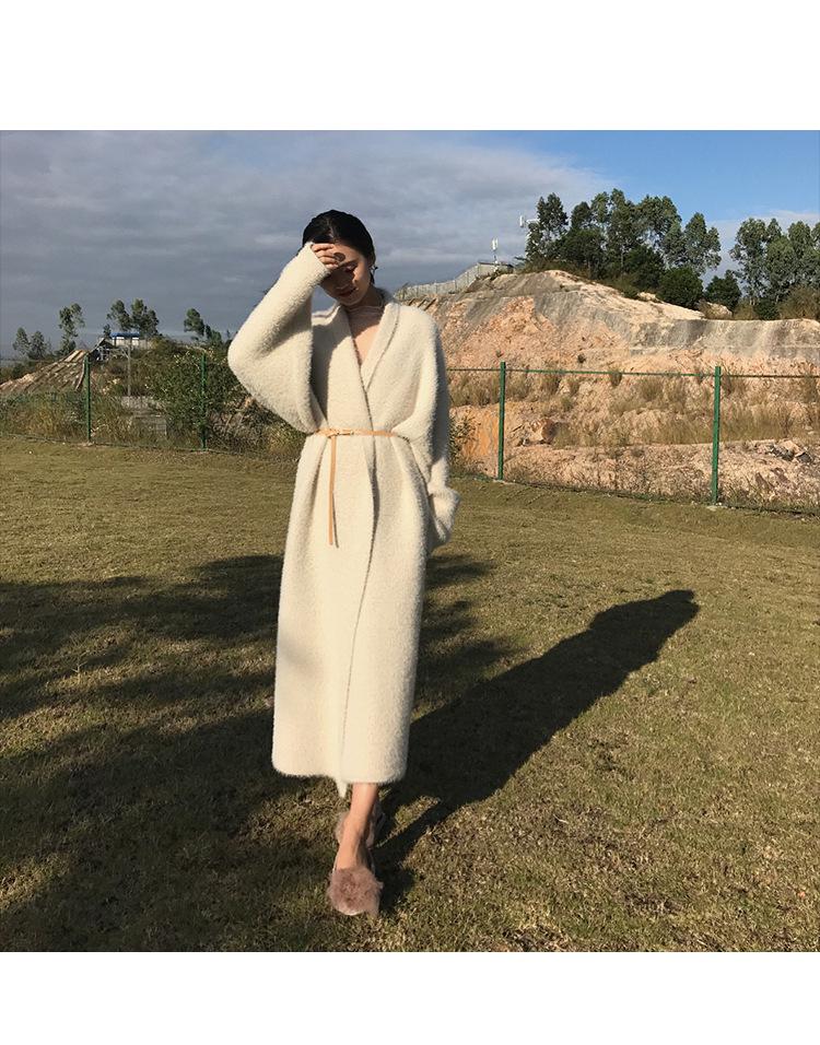 Korean Style Women's Loose Knit Cardigan: Autumn/Winter Mid-Length