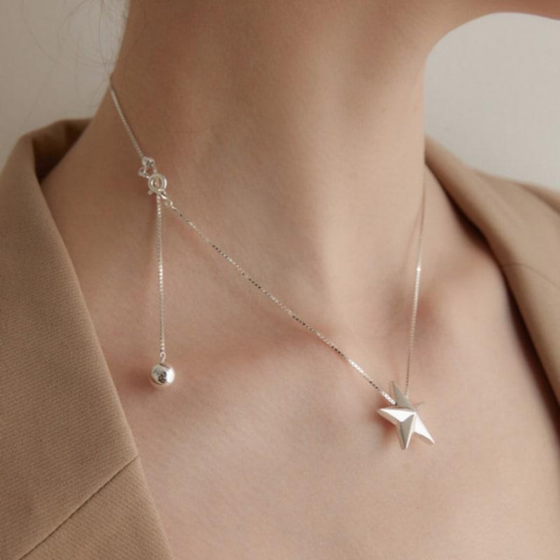 Tatiana (925 Silver) Big Stella Necklace NZ2141