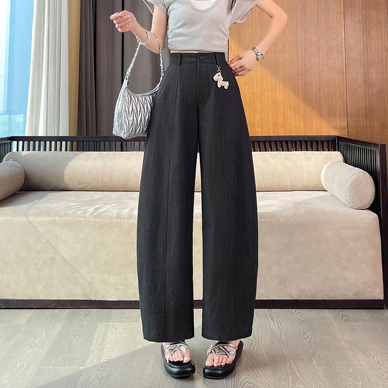 Women's High-Waisted Slimming Cropped Wide-Leg Trousers for Spring 2026 - Pear Shape Fit