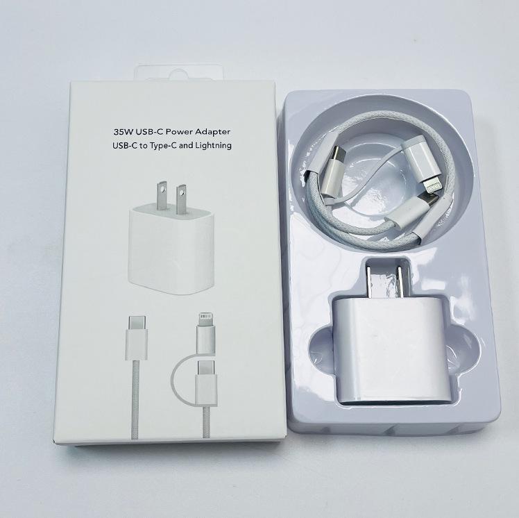Caricabatterie PD da 20W/35W Compatibile con Apple 15 per iPad e iPhone con Cavo