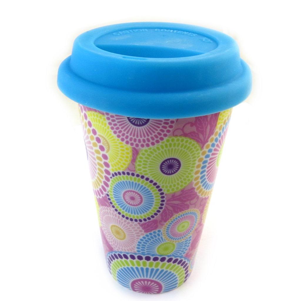 Les Trésors De Lily [N3216] - Blauer Reisebecher aus Keramik „Kathmandu“ - 15x9 cm