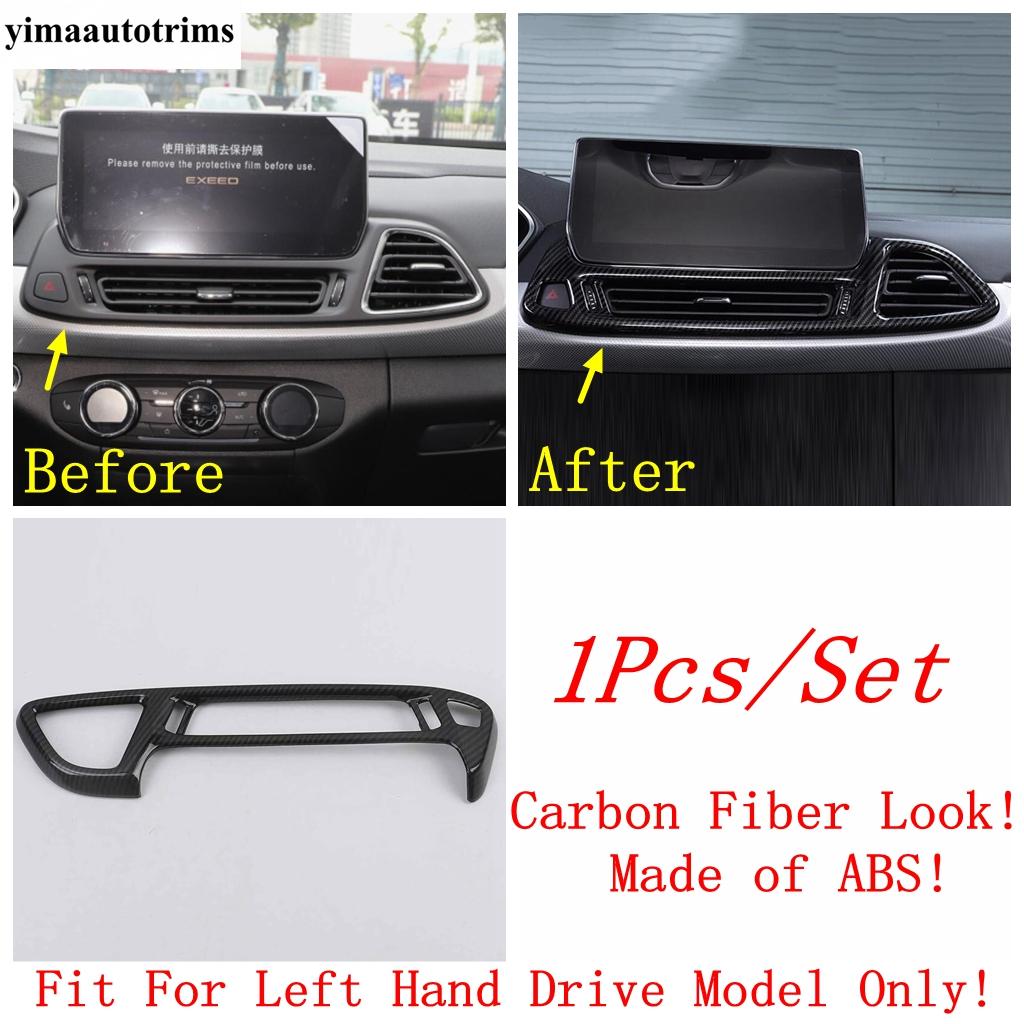 ABS Carbon Fiber Accessories For Chery Exeed TX TXL Window Lift Head Light Steering Wheel Gear Air AC Vent Cover Trim