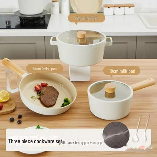 

Керамическая сковорода и молочник Neoflam с антипригарным покрытием для газовых и индукционных плит