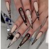 24Pcs Long Pointed Thorn Gradient Press On Nails High Quality Edgy False Nails Perfect Gift For Girls And Friends